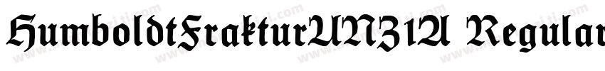 HumboldtFrakturUNZ1A Regular字体转换